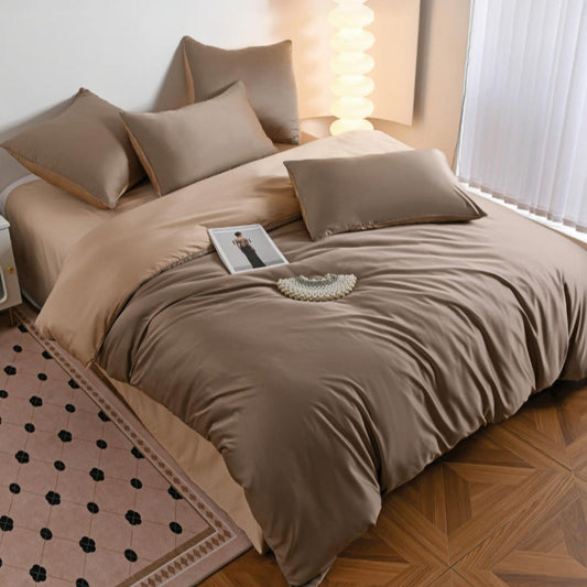 Луксозен спален комплект от памучен сатен, 6 части с код P-15