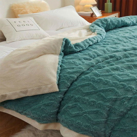 Луксозно пухкаво одеяло в пастелни цветове, двоен размер с код Z-07