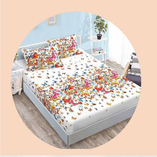 Единично спално бельо с удобен чаршаф с ластик, 100% памук в 4 части с код YE-21