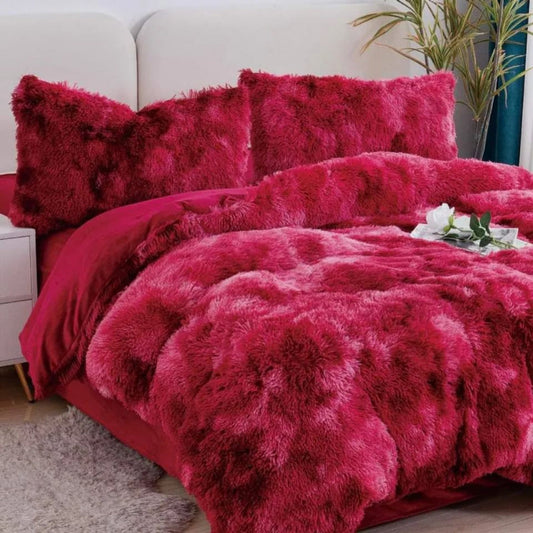 Луксозен плюшен спален комплект в двоен размер  с код EL-07