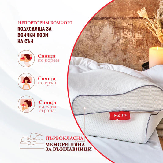 Ортопедична възглавница за 100% комфорт по време на сън