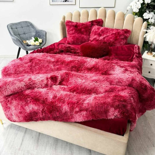 Луксозен плюшен спален комплект в двоен размер  с код EL-07