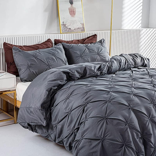 Топ модел едноцветен двоен спален комплект от 100% памук в 6 части с код NH6083