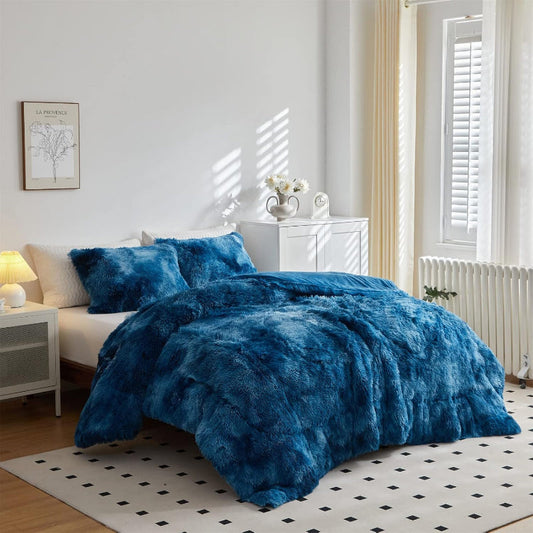 Луксозен плюшен спален комплект в двоен размер  с код EL-03