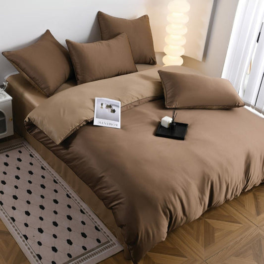 Луксозен спален комплект от памучен сатен, 6 части с код P-08