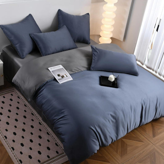 Луксозен спален комплект от памучен сатен, 6 части с код P-09