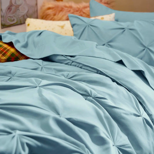 Топ модел едноцветен двоен спален комплект от 100% памук в 6 части с код NH6110