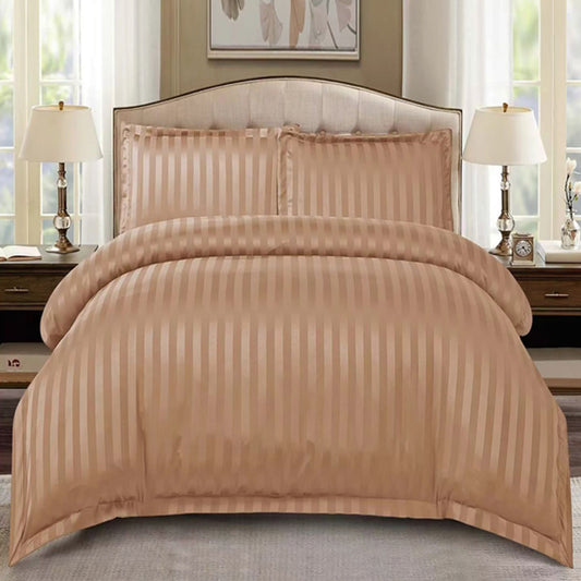 Елегантен двоен спален комплект от памучен сатен, 4 части с ластик с код C5-100