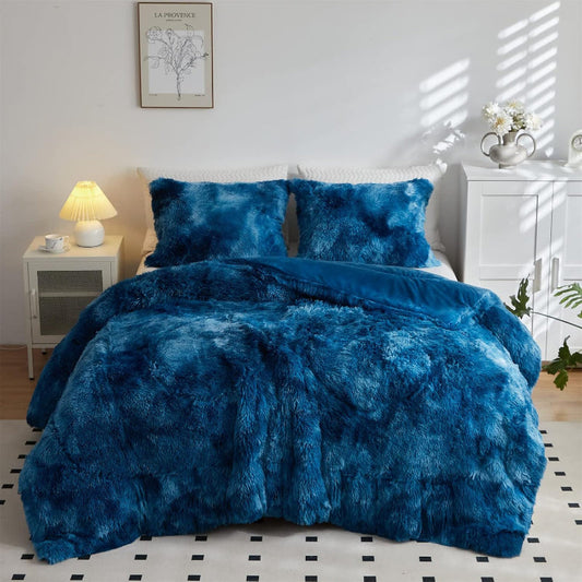 Луксозен плюшен спален комплект в двоен размер  с код EL-03