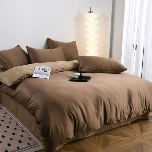 Луксозен спален комплект от памучен сатен, 6 части с код P-08