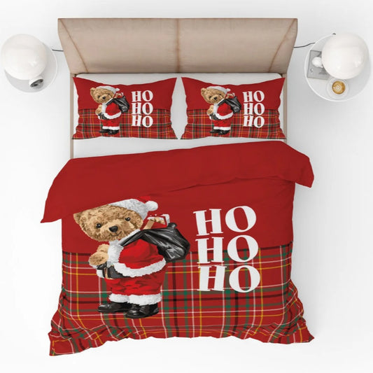 Коледно спално бельо, 100% памук, 4 части, с код KL-02