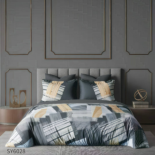 Елегантен двоен спален комплект от 100% памук, 6 части с код SY6028