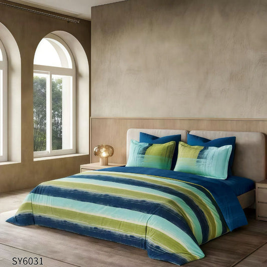 Елегантен двоен спален комплект от 100% памук, 6 части с код SY6031
