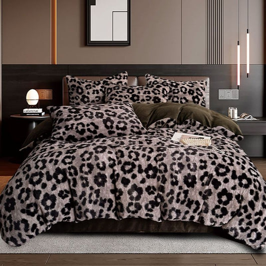 Луксозен плюшен спален комплект в двоен размер с код TM-05