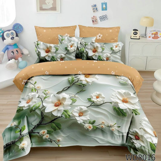 Елегантен двоен спален комплект с ластик, WD8-16