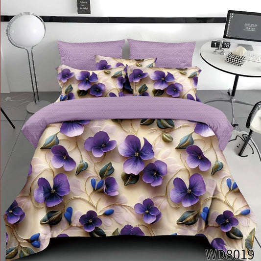 Елегантен двоен спален комплект с ластик, WD8-19