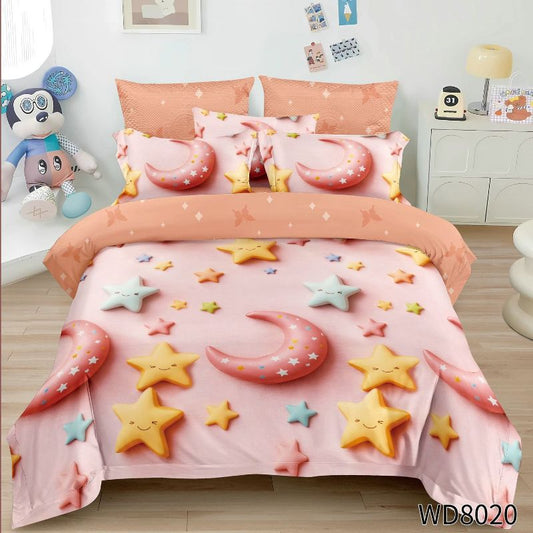 Елегантен двоен спален комплект с ластик, WD8-20