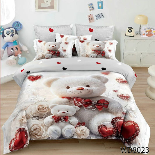 Елегантен двоен спален комплект с ластик, WD8-23