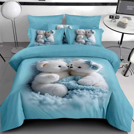 Спален комплект от 100% памук, двоен размер, 6 части с код Q2A-50