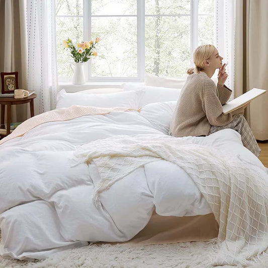 Снежно бяла завивка от 95% Гъши пух, двоен размер 200 х 230