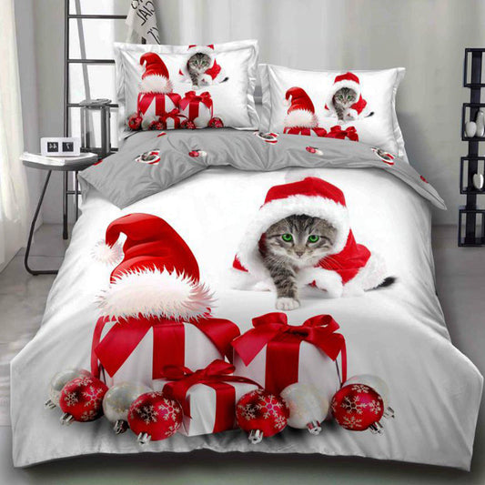 Коледно спално бельо, 100% памук, 6 части, два варианта с код M4-20 - Desitto Bulgaria