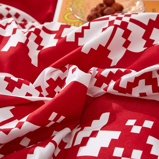 Коледно спално бельо, 100% памук, 6 части, двулицево с код K-03