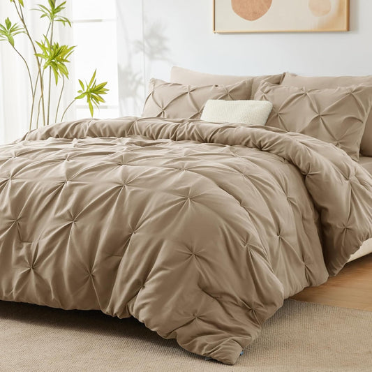 Топ модел едноцветен двоен спален комплект от 100% памук в 6 части с код NH6076