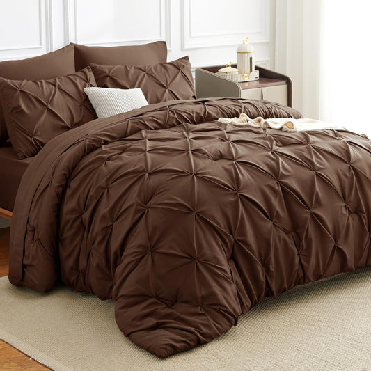 Топ модел едноцветен двоен спален комплект от 100% памук в 6 части с код NH6026