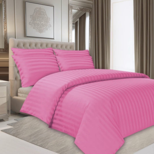 Елегантен двоен спален комплект от памучен сатен, 4 части с ластик с код AT-051