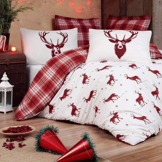 Коледно спално бельо, 100% памук, 4 части, с код KL-01
