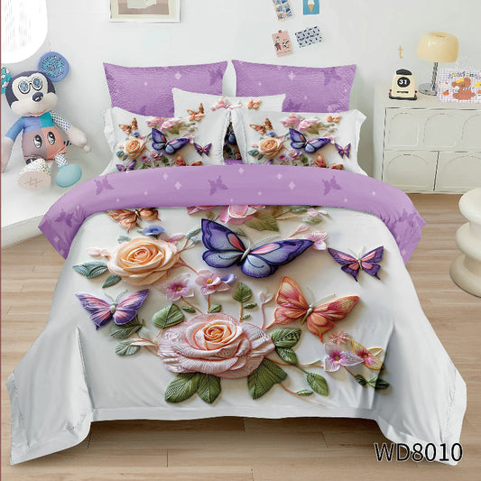 Елегантен двоен спален комплект с ластик, WD8-10