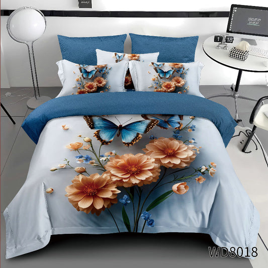 Елегантен двоен спален комплект с ластик, WD8-18