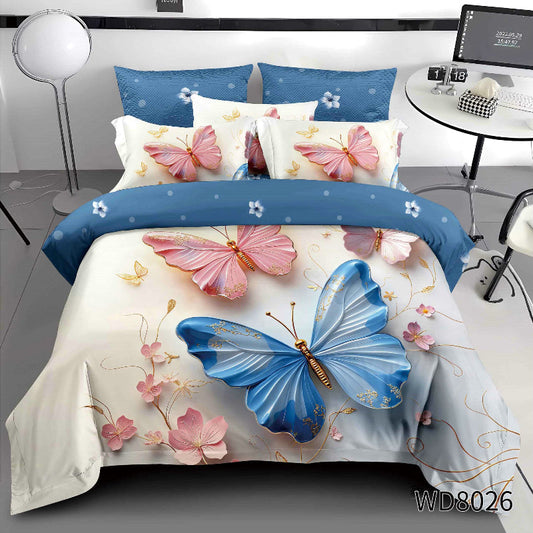 Елегантен двоен спален комплект с ластик, WD8-26