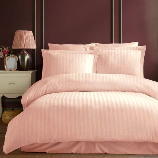 Елегантен двоен спален комплект от памучен сатен, 4 части с ластик с код AT-148