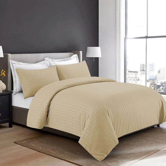 Елегантен двоен спален комплект от памучен сатен, 4 части с ластик с код AT-101