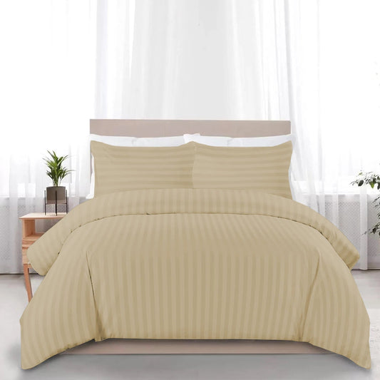 Елегантен двоен спален комплект от памучен сатен, 4 части с ластик с код AT-101